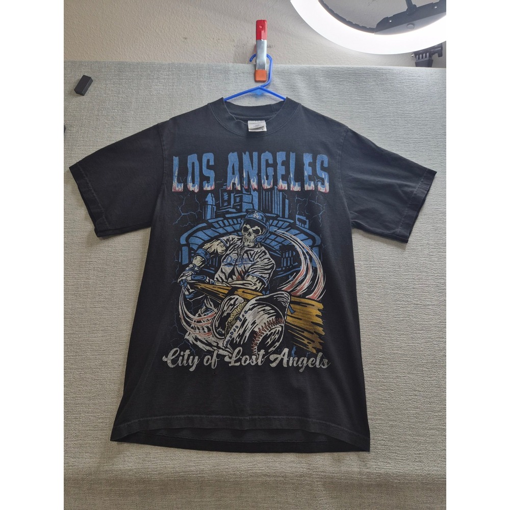 Shaka Wear Los Angeles Skeletons T Shirt Mens Small Black Graphic Print Cotton